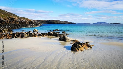 The sandy beach at Hushinish on the Isle of Harris in the Western Isles of Scotland photo