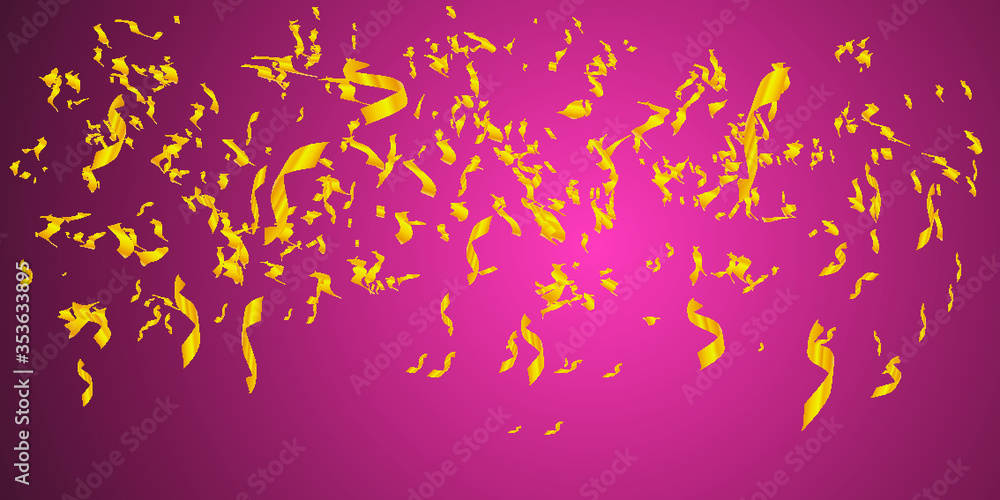 Confetti rain vector illustration with pink background surface. Confetti Paty Template.