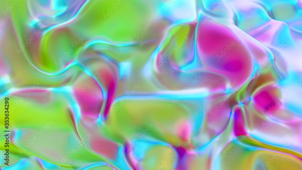 Abstract liquid lava. Trendy Aqua menthe neon waves background. Beautiful 3d render for card, banner, poster, wallpaper, web, print Abstract liquid lava. Trendy Aqua menthe neon waves background. Beautiful 3d render for card, banner, poster, wallpaper, web, print