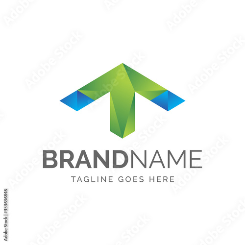 Free Download logo of modern luxurious arrow upward - GFXLoad