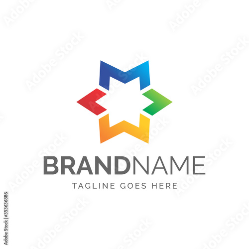 Free Download logo of modern abstract hexagonal star - GFXLoad