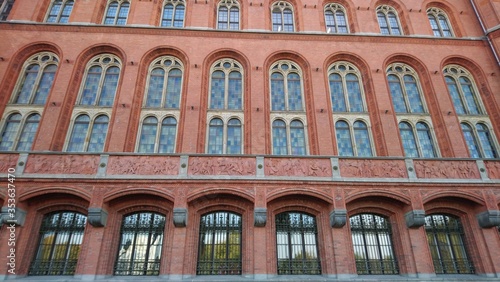 Red town hall in Berlin city in Germany