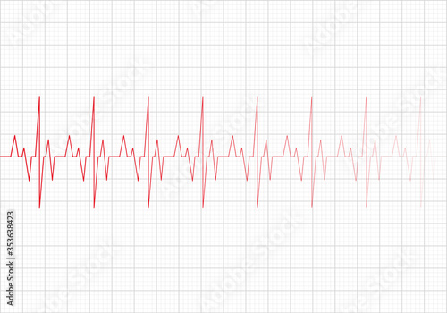 Heart beats cardiogram