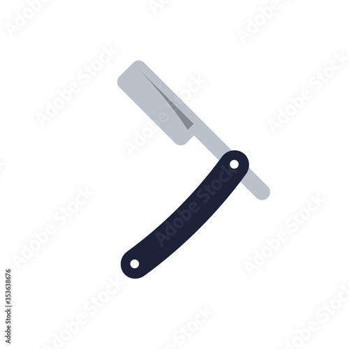 Cut throat razor icon. Clipart image isolated on white background