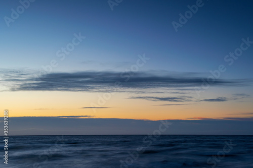 Winter Sunset With Cloudy Horizon, Long Exposure © It4All