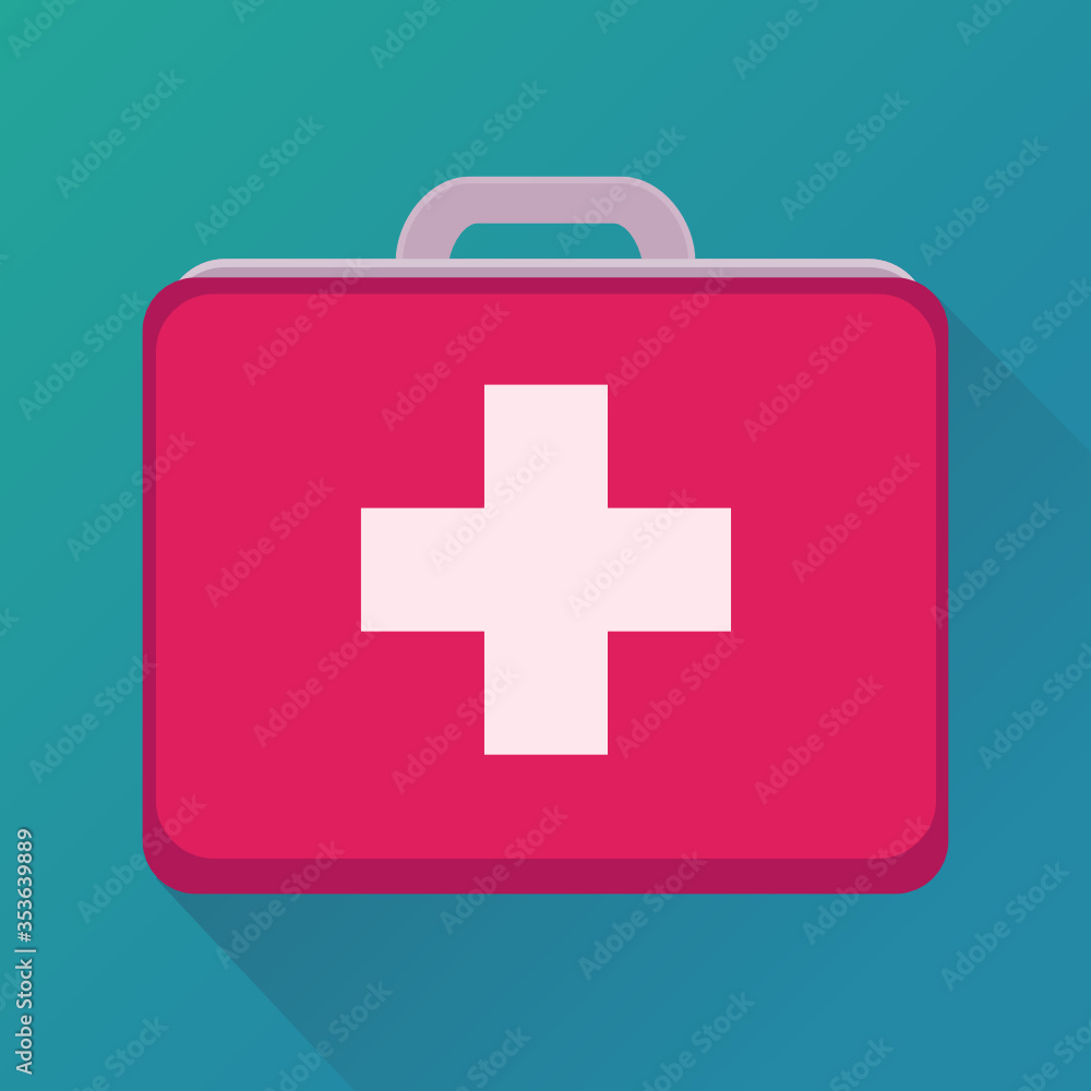 Obraz premium Trousse de premiers secours (flat design)