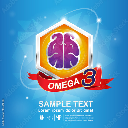 Omega Nutrition and Vitamin - Concept Logo Products for Kids.