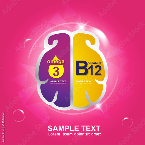 Omega Nutrition and Vitamin - Concept Logo Products for Kids.