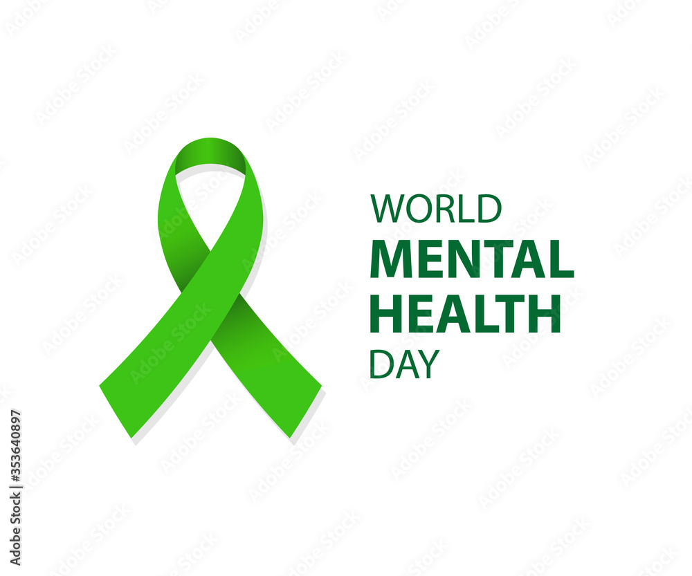 World mental health day design. Awareness day clipart image isolated on white background World mental health day design. Awareness day clipart image isolated on white background
