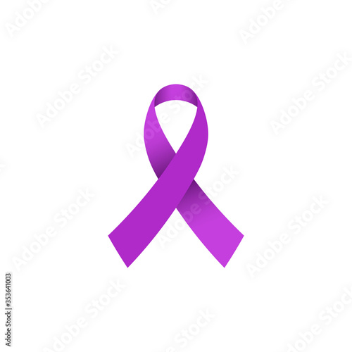 Lupus awareness ribbon. Clipart image isolated on white background