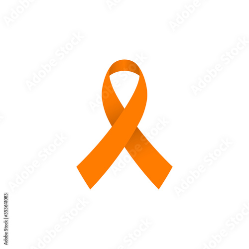 Leukemia awareness ribbon. Clipart image isolated on white background