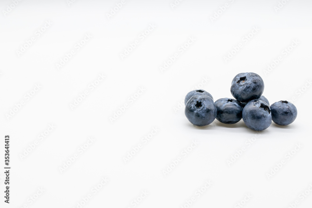 Collection of fress berry Blueberries isolated on white background Collection of fress berry Blueberries isolated on white background