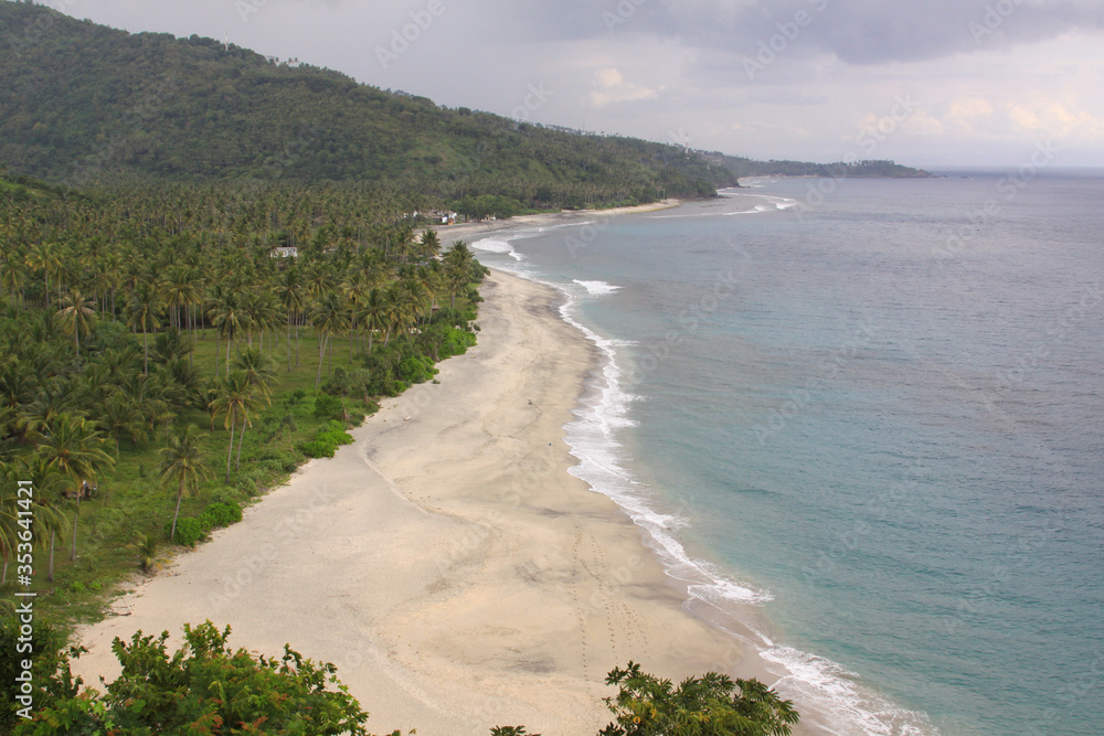 Pantai Setangi with nobody on the beach, Lombok