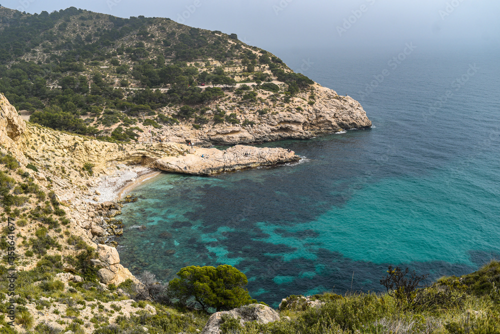 Spain's rocky coast on the Mediterranean.