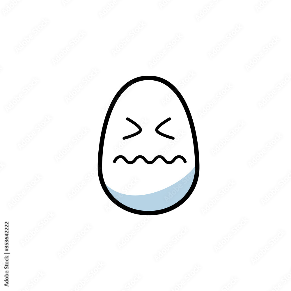 Rotten egg emoji icon. Clipart image isolated on white background Stock