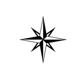 8 point star icon. Clipart image isolated on white background