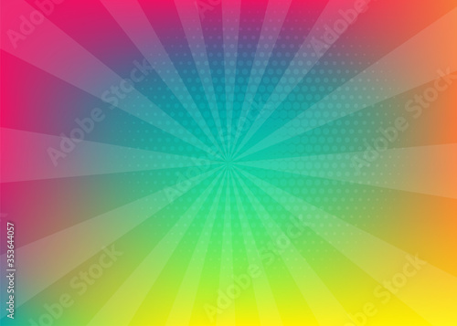 Neon pop art comics gradient radial background