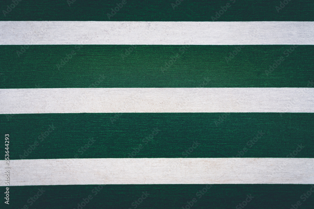 White and green line cloth. Green and white fabric pattern. Suitable for creating a background.