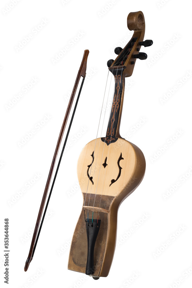 Kyl kobyz. Kazakh musical instrument on a white background foto de Stock |  Adobe Stock