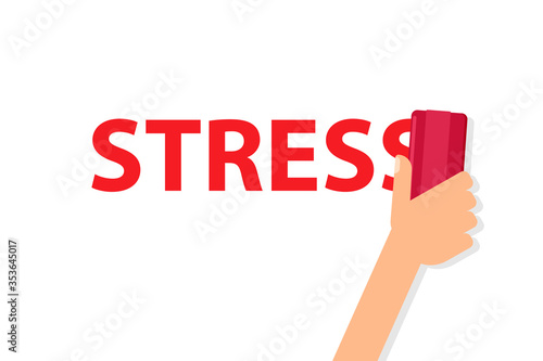 Stress relief poster. Clipart image isolated on white background