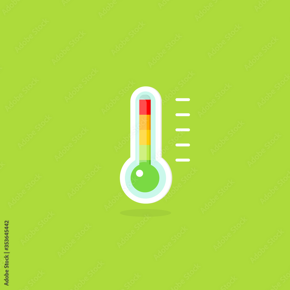 Stress level thermometer icon. Clipart image isolated on background Stress level thermometer icon. Clipart image isolated on background