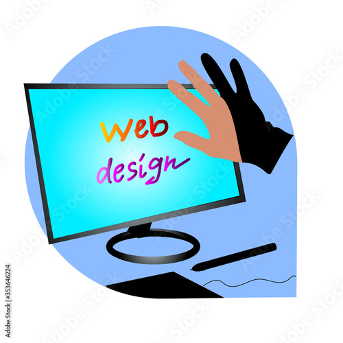 Vector illustration of a web design concept.