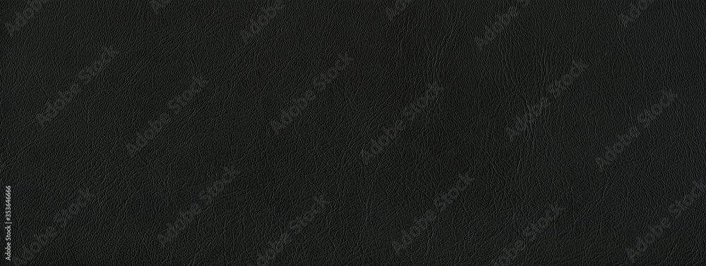Black leather texture banner - obrazy, fototapety, plakaty 
