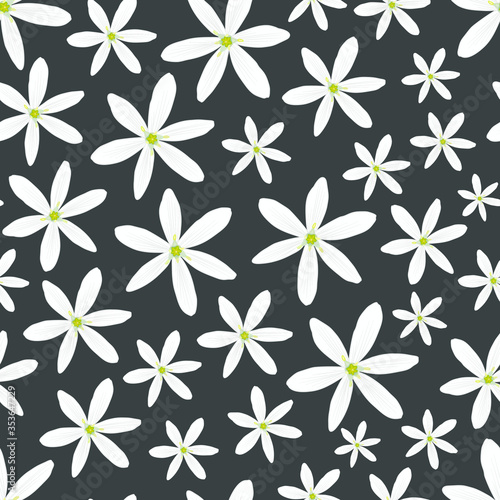Spring flowers seamless pattern. Eps10 vector stock illustration