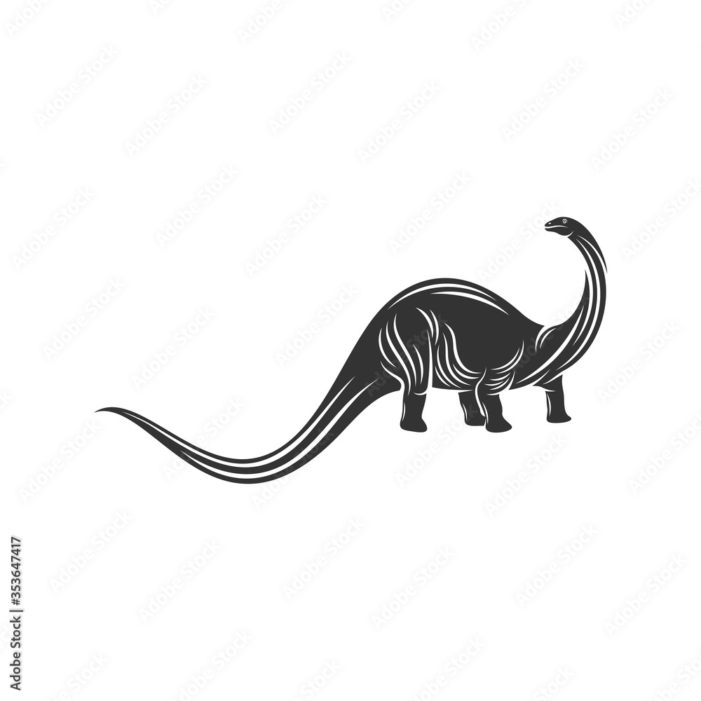 Obraz premium Brontosaurus logo design vector. Icon Symbol. Template Illustration