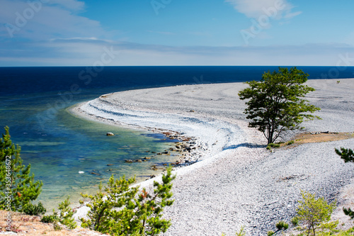 Limestone coastal landscape, Sweden photo