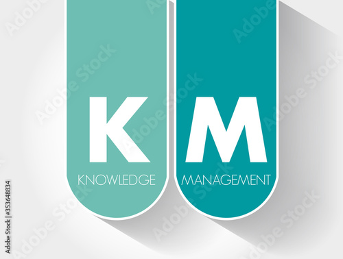 KM - Knowledge Management acronym, business concept background
