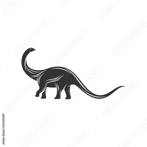 Brontosaurus logo design vector. Icon Symbol. Template Illustration