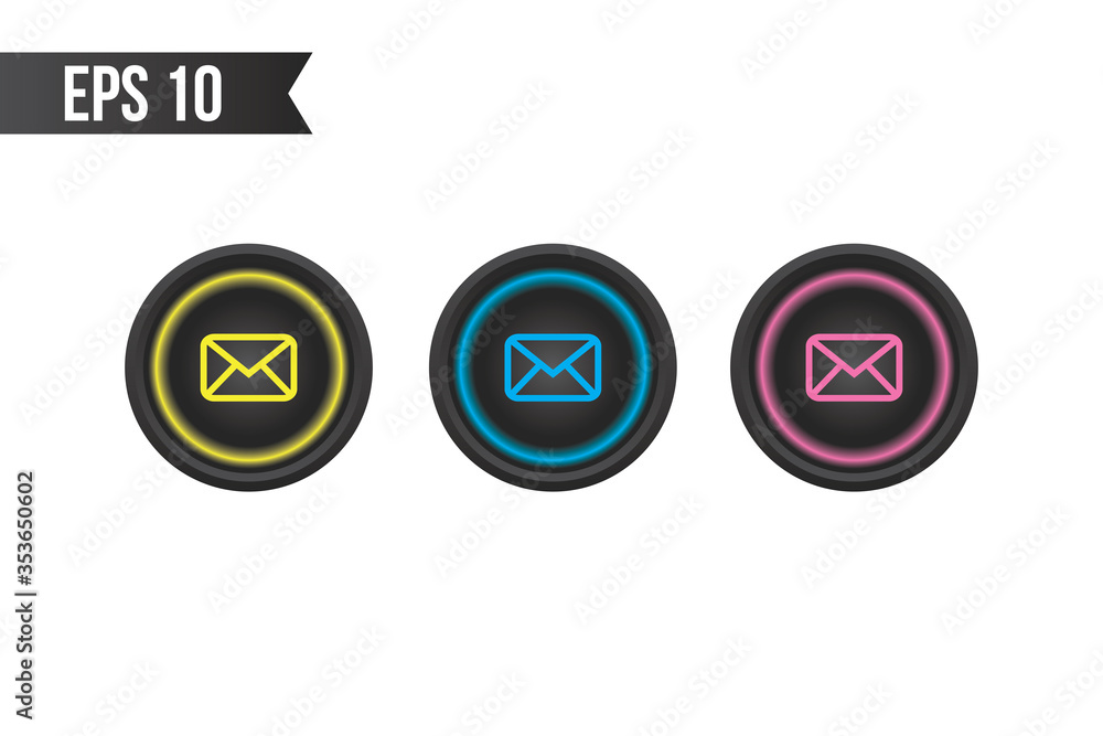 email button icon / message button for websites / applications email button icon / message button for websites / applications
