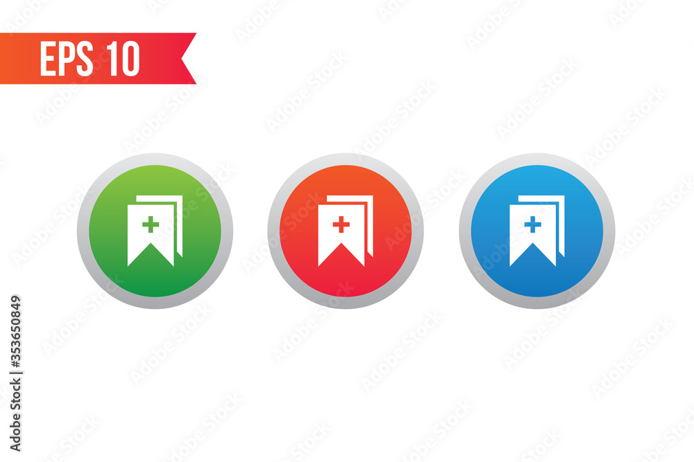 circle bookmark button icon / favorite button for websites / applications circle bookmark button icon / favorite button for websites / applications