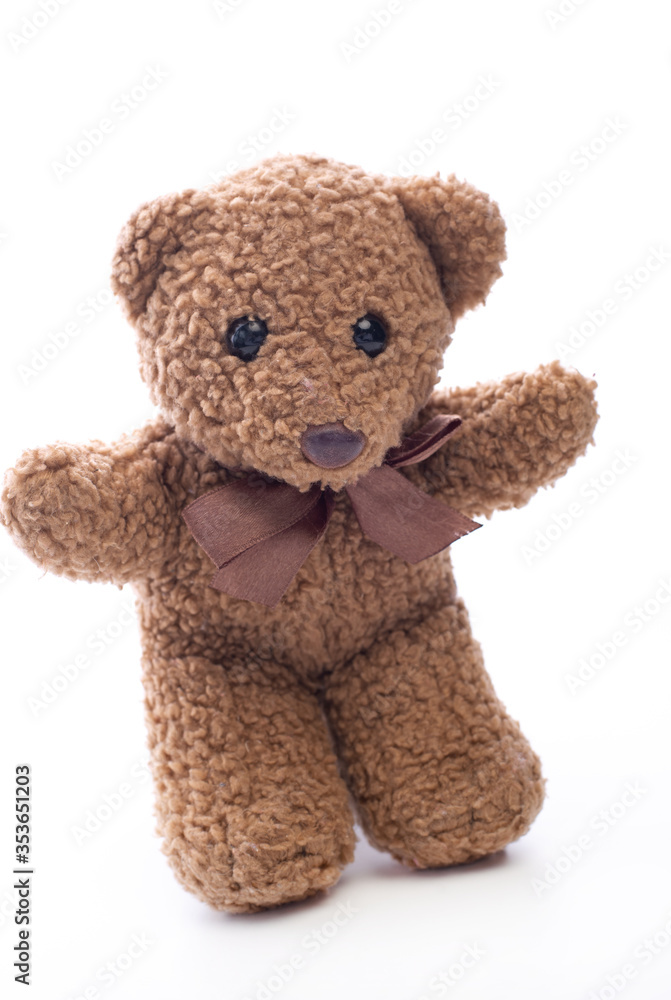 Obraz premium Classic teddybear isolated on white background