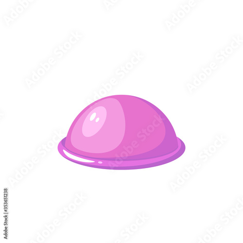 Methods of birth control: diaphragm contraceptive. Vector illustration cartoon flat icon isolated on white background.