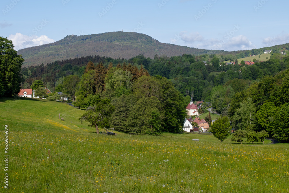 Hochwald in saxony view to Lueckendorf Hochwald in saxony view to Lueckendorf