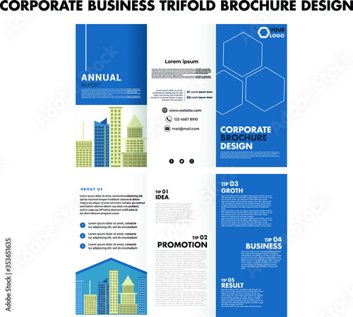 CORPORATE BUSINESS TRIFOLD BROCHURE DESIGN