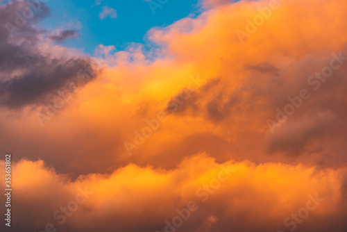 Sunset clouds orange and pastel color. © Przemyslaw Iciak