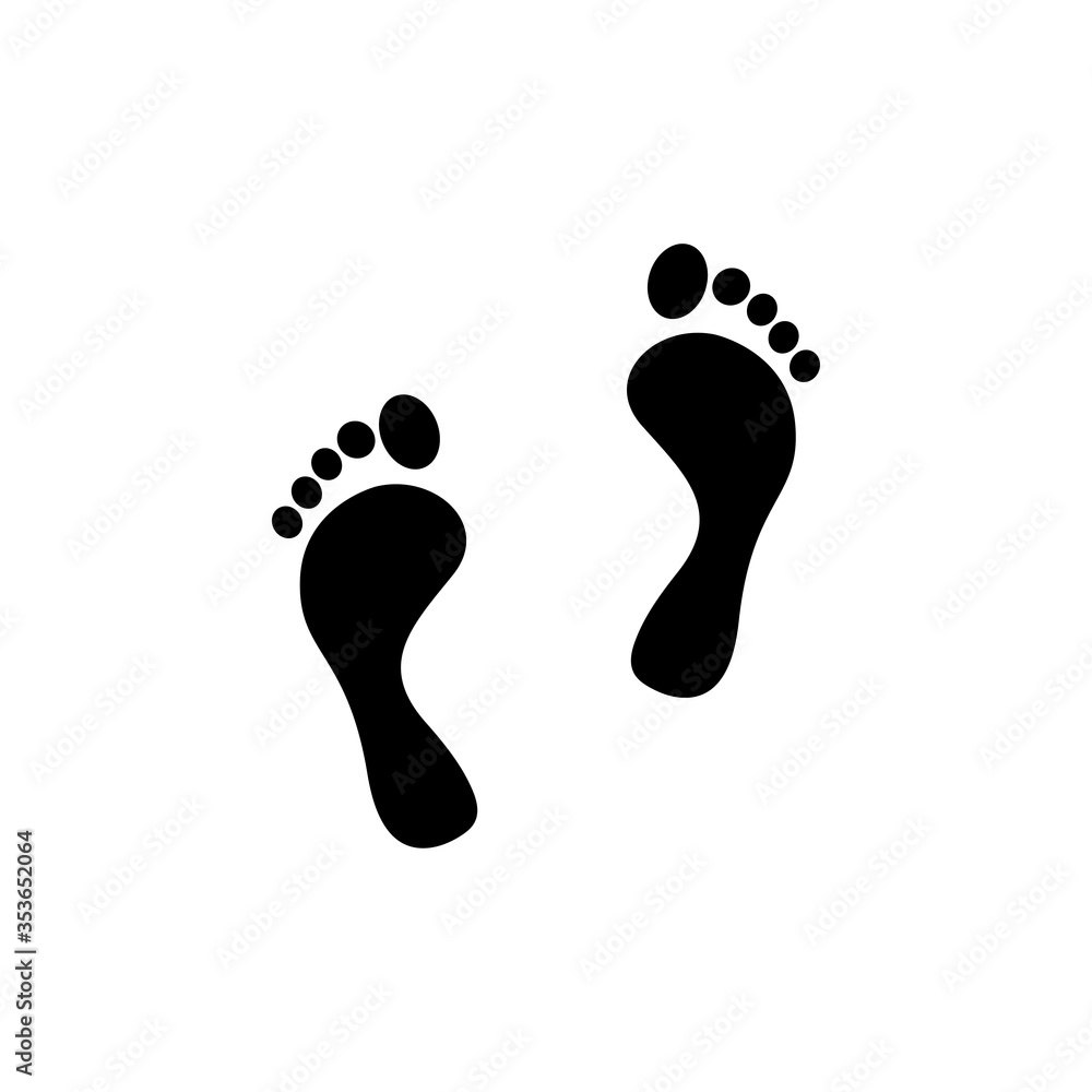Foot print icon for medical design. Modern design vector Foot print icon for medical design. Modern design vector