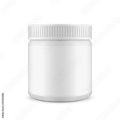3D White Plastic Canister For Household Chemistry