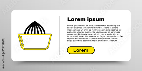 Line Citrus fruit juicer icon isolated on white background. Colorful outline concept. Vector.