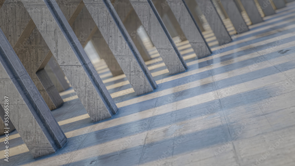 Naklejka premium 3d Rendering Of Concrete Pillar Illustration