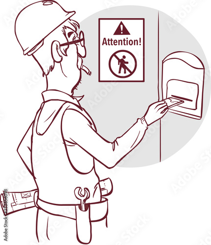 vector illustration of cartoon Shift Workers