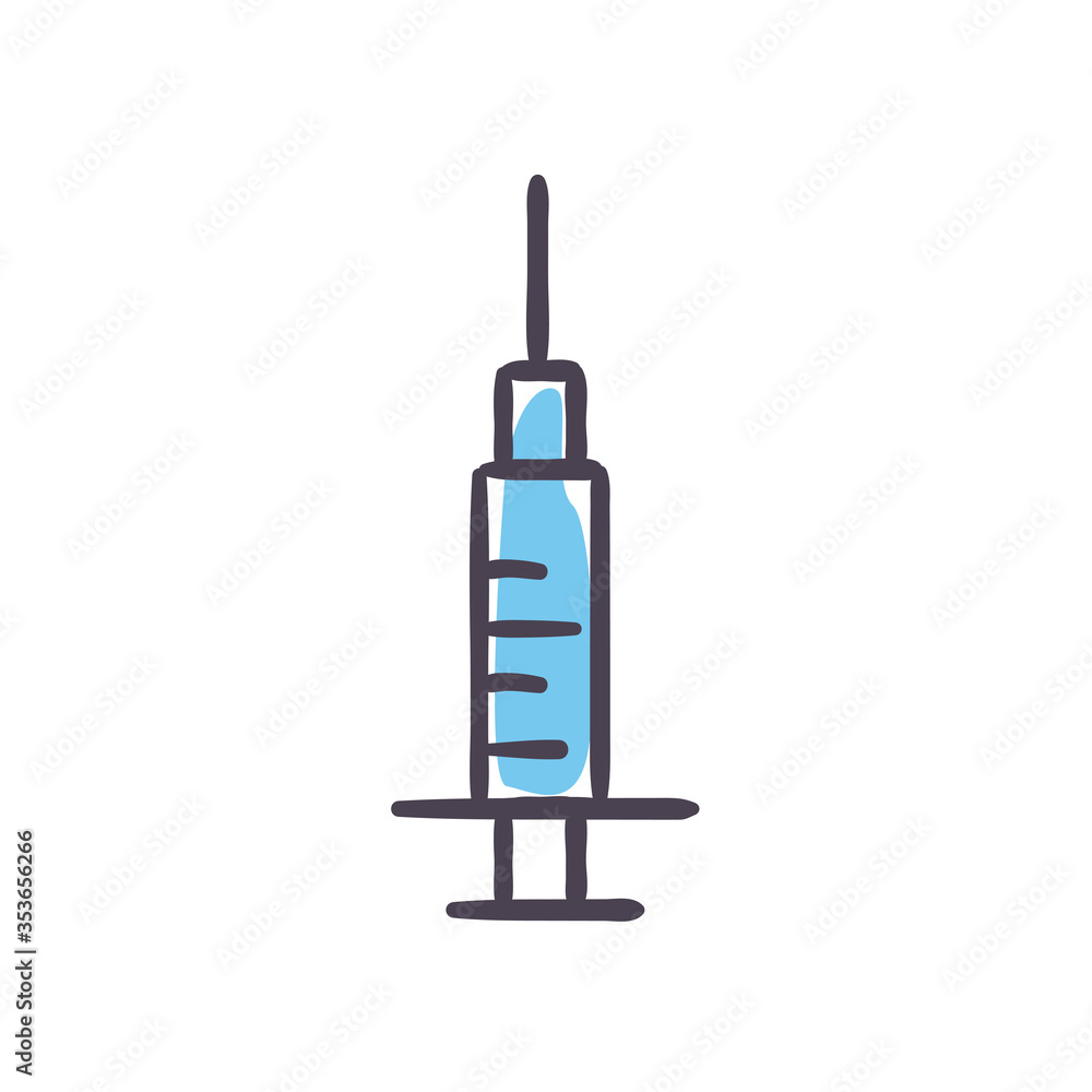 Medical injection fill style icon vector design Medical injection fill style icon vector design