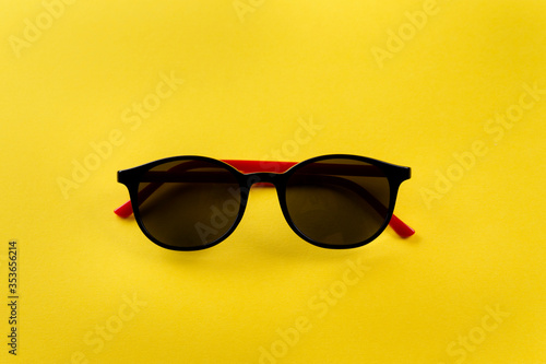 sunglasses on a yellow background
