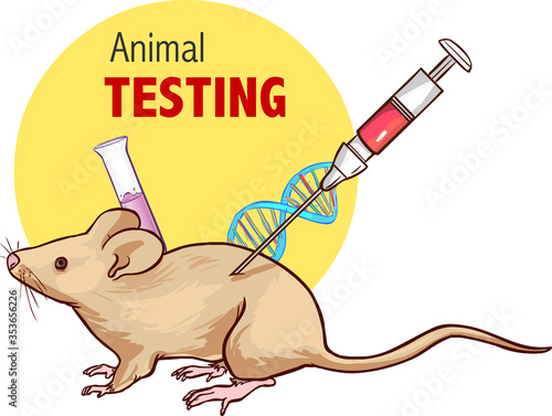 Vector image mouse in lab experiments
