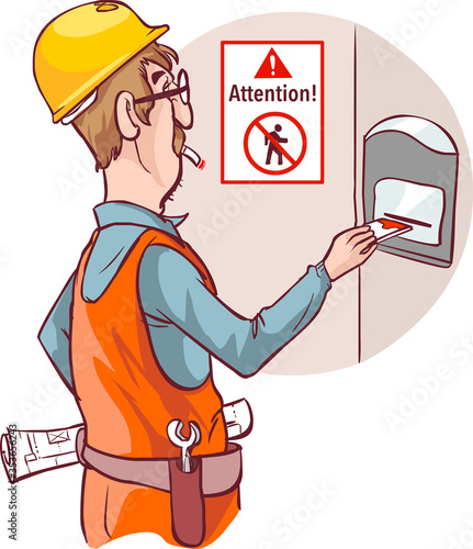 vector illustration of cartoon Shift Workers