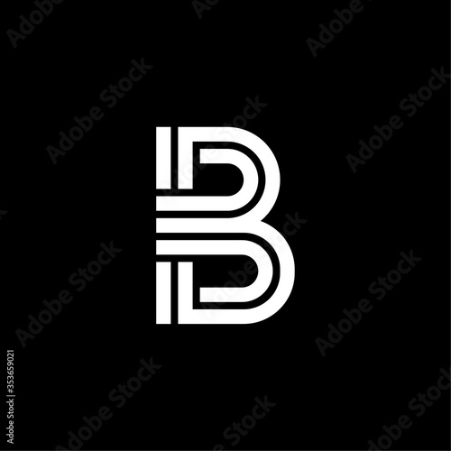 Triple Double Line Letter Logotype B