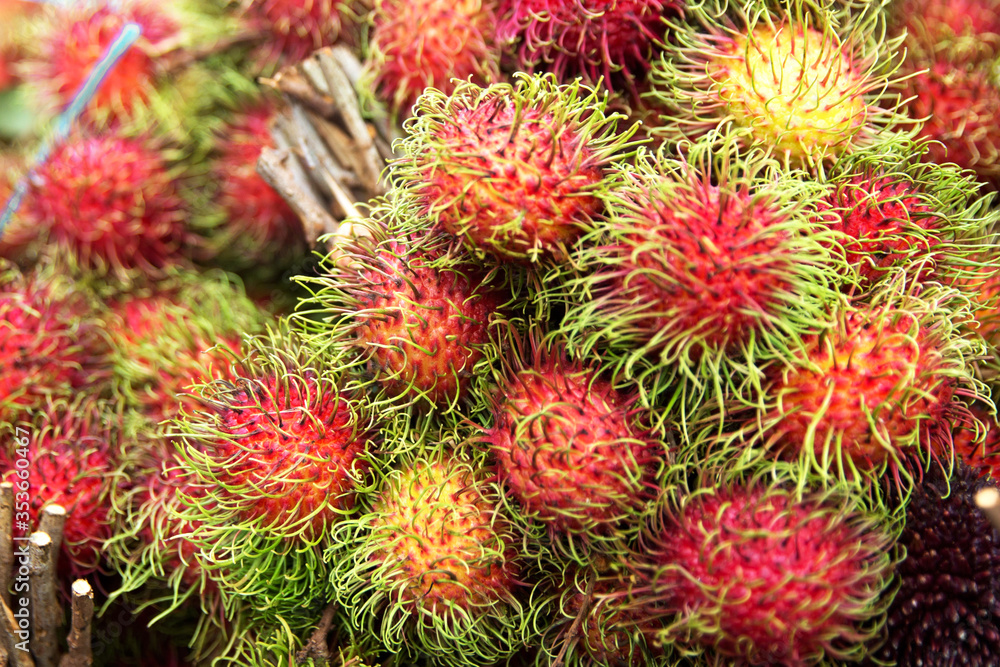 Sweet delicious rambutan fruits. Sweet delicious rambutan fruits.